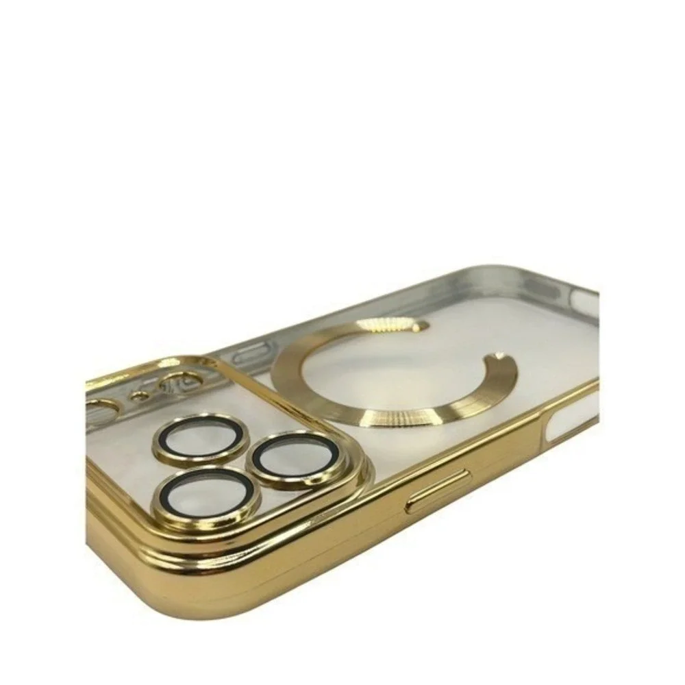 iPhone 17 Pro Clear Protective Case‎ Gold Metallic Trim NEW